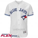 Camiseta Beisbol Hombre Toronto Blue Jays Blank Blanco Flex Base Autentico Collection