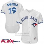 Camiseta Beisbol Hombre Toronto Blue Jays Jose Bautista Autentico Collection Blanco Flex Base