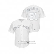 Camiseta Beisbol Hombre Toronto Blue Jays Ken Giles 2019 Players Weekend Replica Blanco