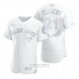 Camiseta Beisbol Hombre Toronto Blue Jays Roger Clemens Awards Collection AL Cy Young Blanco