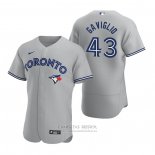 Camiseta Beisbol Hombre Toronto Blue Jays Sam Gaviglio Autentico 2020 Road Gris