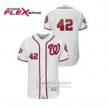 Camiseta Beisbol Hombre Washington Nationals 2019 Jackie Robinson Day Flex Base Blanco