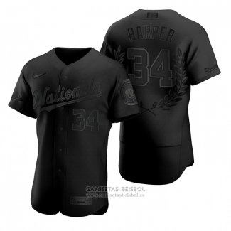 Camiseta Beisbol Hombre Washington Nationals Bryce Harper Award Collection NL MVP Negro