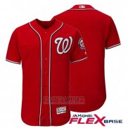 Camiseta Beisbol Hombre Washington Nationals Flex Base Scarlet Autentico Collection