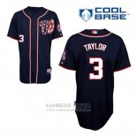 Camiseta Beisbol Hombre Washington Nationals Michael Taylor 3 Azul Alterno Cool Base