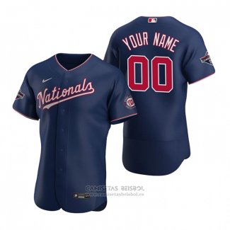 Camiseta Beisbol Hombre Washington Nationals Personalizada Autentico Azul