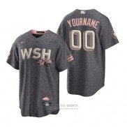 Camiseta Beisbol Hombre Washington Nationals Personalizada Gris 2022 City Connect Replica