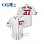 Camiseta Beisbol Hombre Washington Nationals Stephen Strasburg 2019 Cool Base Alterno Blanco