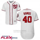 Camiseta Beisbol Hombre Washington Nationals Wilson Ramos Blanco Autentico Collection Flex Base