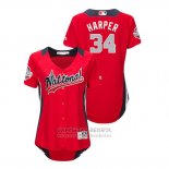 Camiseta Beisbol Mujer All Star Bryce Harper 2018 Home Run Derby National League Rojo