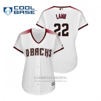 Camiseta Beisbol Mujer Arizona Diamondbacks Jake Lamb Cool Base Primera Blanco