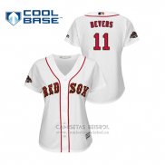 Camiseta Beisbol Mujer Boston Red Sox Rafael Devers 2019 Gold Program Cool Base Blanco