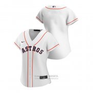 Camiseta Beisbol Mujer Houston Astros Replica 2020 Primera Blanco