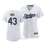 Camiseta Beisbol Mujer Los Angeles Dodgers Edwin Rios 2021 Gold Program Replica Blanco