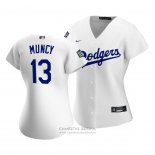 Camiseta Beisbol Mujer Los Angeles Dodgers Max Muncy 2020 Primera Replica Blanco