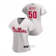 Camiseta Beisbol Mujer Philadelphia Phillies Hector Neris 2020 Replica Primera Blanco