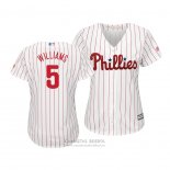 Camiseta Beisbol Mujer Philadelphia Phillies Nick Williams Cool Base Primera Blanco