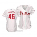 Camiseta Beisbol Mujer Philadelphia Phillies Zack Wheeler Cool Base Primera Blanco