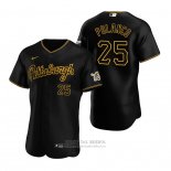 Camiseta Beisbol Mujer Pittsburgh Pirates Gregory Polanco Autentico Alterno Negro