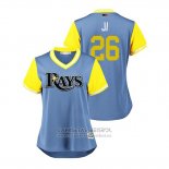 Camiseta Beisbol Mujer Tampa Bay Rays Ji Man Choi 2018 LLWS Players Weekend Ji Azul