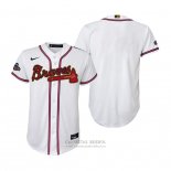 Camiseta Beisbol Nino Atlanta Braves 2022 Gold Program Replica Blanco
