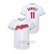 Camiseta Beisbol Nino Cleveland Indians Jose Ramirez Cool Base Primera Blanco