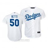 Camiseta Beisbol Nino Los Angeles Dodgers Mookie Betts Replica Primera 2020 Blanco