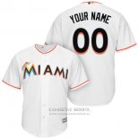 Camiseta Beisbol Nino Miami Marlins Personalizada Blanco