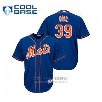 Camiseta Beisbol Nino New York Mets Edwin Diaz Cool Base Alterno Azul