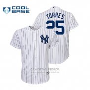 Camiseta Beisbol Nino New York Yankees Gleyber Torres Cool Base Primera Blanco