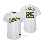 Camiseta Beisbol Nino Oakland Athletics Stephen Piscotty Replica Primera Blanco
