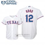 Camiseta Beisbol Nino Texas Rangers Rougned Odor Cool Base Primera Replica Blanco