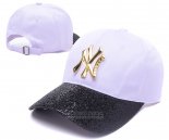 Gorra New York Yankees Blanco Negro Oro