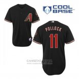 Camiseta Beisbol Hombre Arizona Diamondbacks 11 A.j. Pollock Negro Rojo Alterno Flex Base