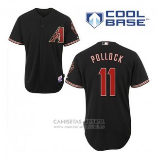 Camiseta Beisbol Hombre Arizona Diamondbacks 11 A.J. Pollock Cream Violeta Cooperstown