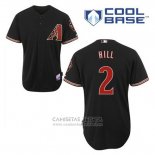 Camiseta Beisbol Hombre Arizona Diamondbacks 2 Aaron Hill Negro Alterno Cool Base