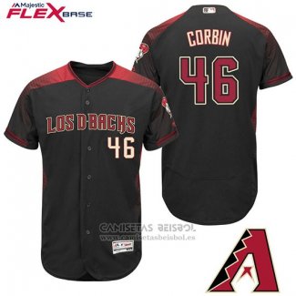 Camiseta Beisbol Hombre Arizona Diamondbacks 46 Patrick Corbin Negro Hispanic Heritage Flex Base