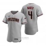 Camiseta Beisbol Hombre Arizona Diamondbacks Ketel Marte Autentico 2020 Road Gris