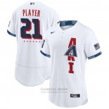 Camiseta Beisbol Hombre Arizona Diamondbacks Personalizada 2021 All Star Autentico Blanco