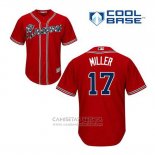 Camiseta Beisbol Hombre Atlanta Braves 17 Shelby Miller Rojo Alterno Cool Base