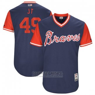 Camiseta Beisbol Hombre Atlanta Braves 2017 Little League World Series 49 Julio Teheran Azul