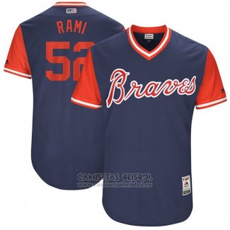 Camiseta Beisbol Hombre Atlanta Braves 2017 Little League World Series 52 Jose Ramirez Azul