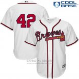 Camiseta Beisbol Hombre Atlanta Braves 42 Jackie Robinson Blanco Cool Base
