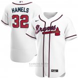 Camiseta Beisbol Hombre Atlanta Braves Cole Hamels Primera Autentico Blanco