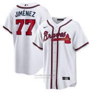 Camiseta Beisbol Hombre Atlanta Braves Joe Jimenez Primera Replica Blanco