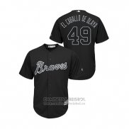 Camiseta Beisbol Hombre Atlanta Braves Julio Teheran 2019 Players Weekend El Caballo De Olaya Replica Negro