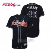 Camiseta Beisbol Hombre Atlanta Braves Julio Teheran Flex Base Autentico Collezione Alterno 2019 Azul
