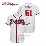 Camiseta Beisbol Hombre Atlanta Braves Shane Carle Flex Base Autentico Collezione Primera 2019 Blanco