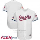 Camiseta Beisbol Hombre Baltimore Orioles 2017 Estrellas Y Rayas Blanco Flex Base