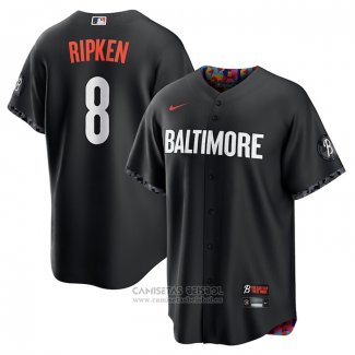 Camiseta Beisbol Hombre Baltimore Orioles Cal Ripken 2023 City Connect Replica Negro